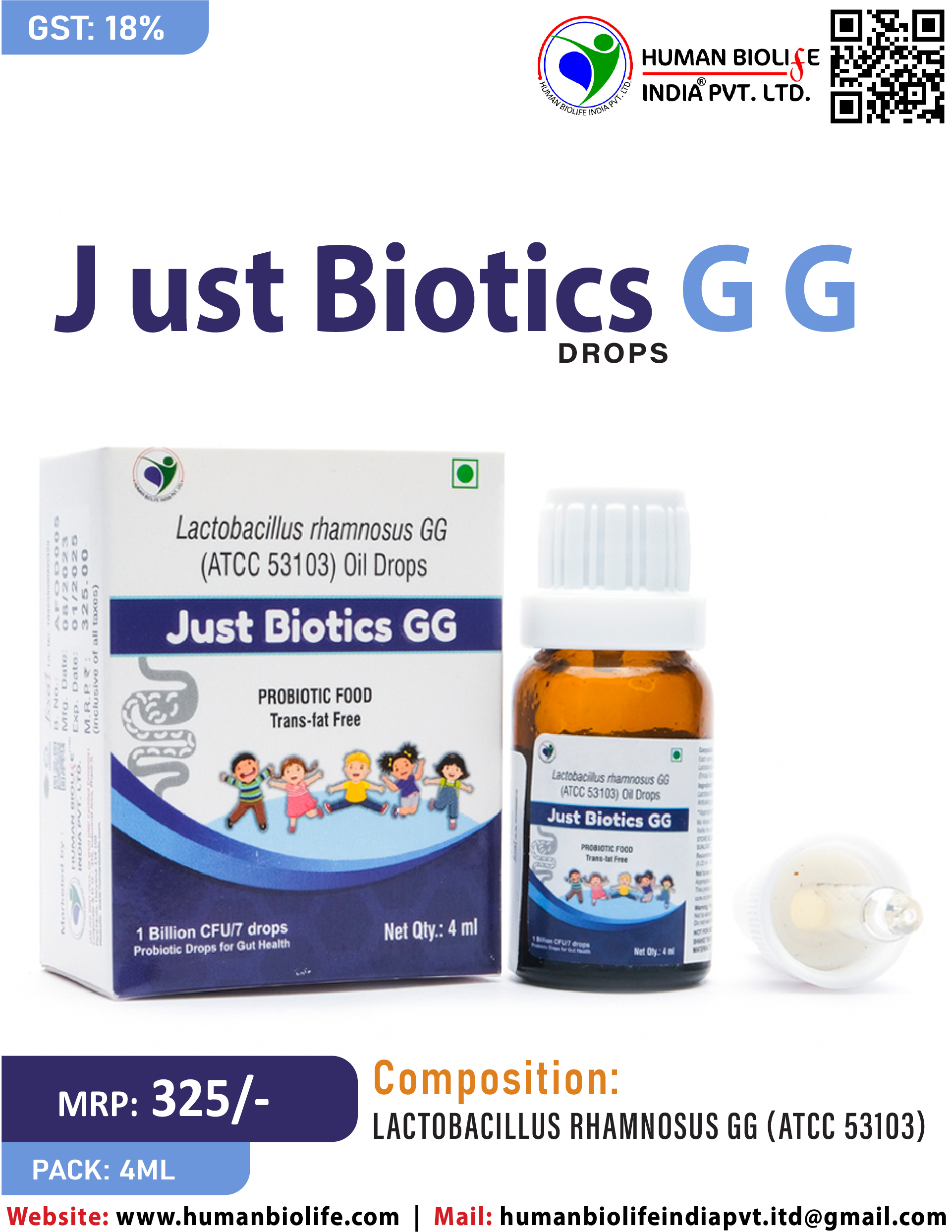 JUSTBIOTICS GG DROP