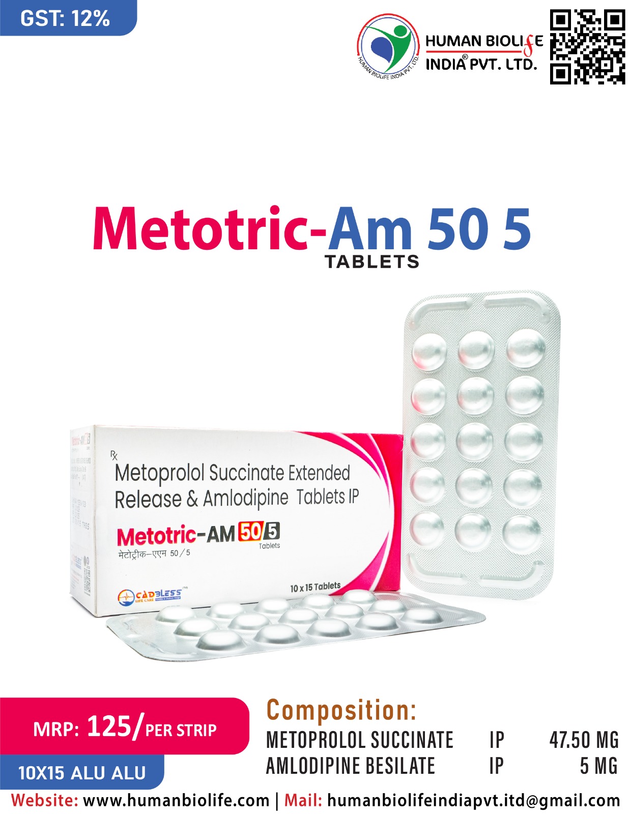 METOTRIC AM 50-5 TABLETS