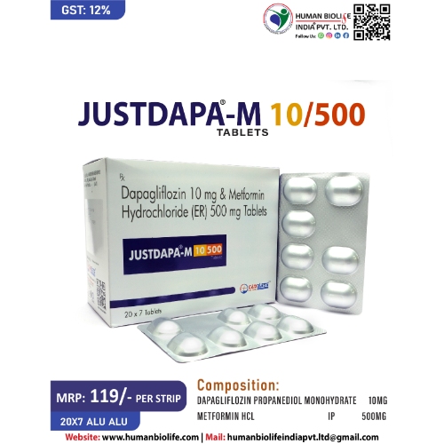 JUSTDAPA-M 10/500 TABLET