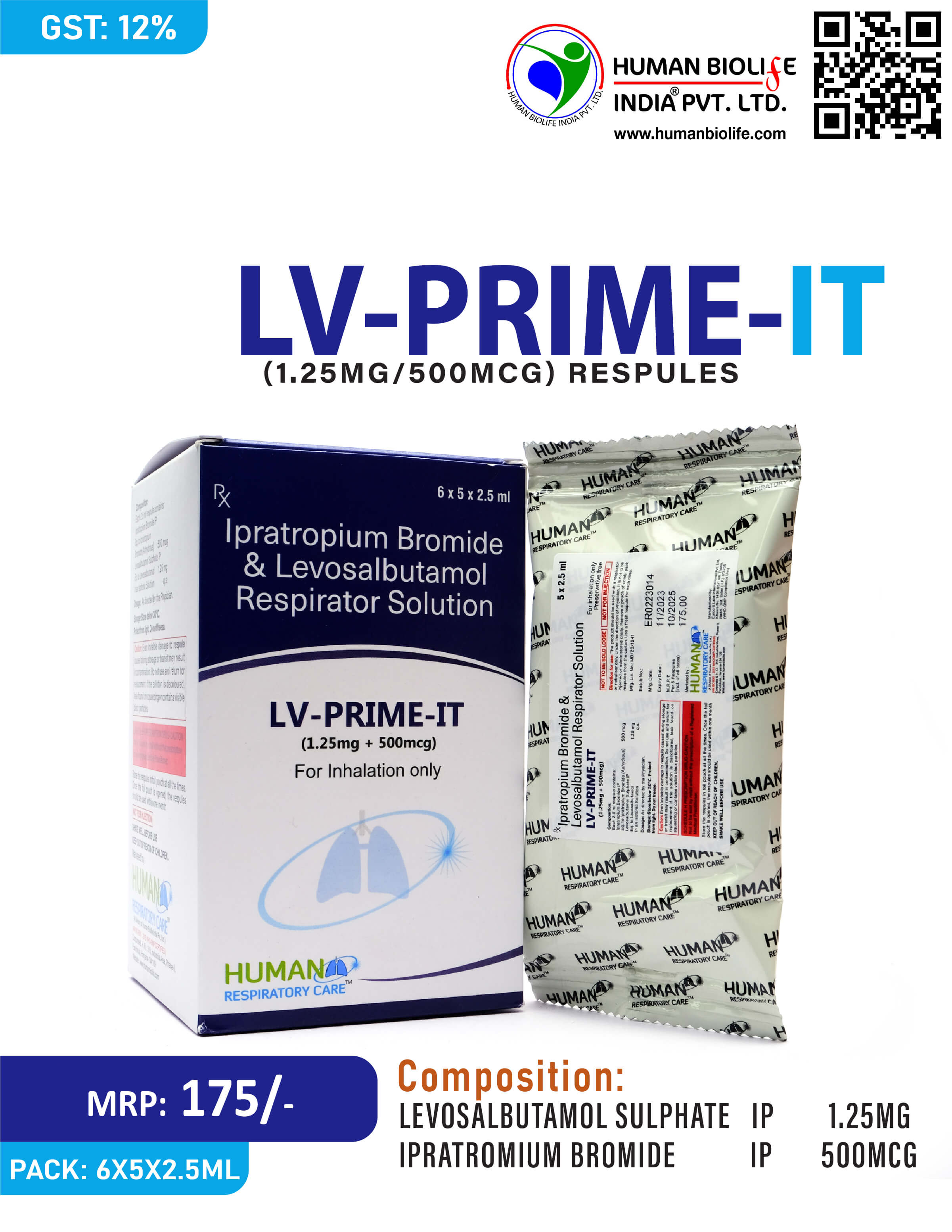 LV PRIME IT 1.25/500 MCG RESPULES