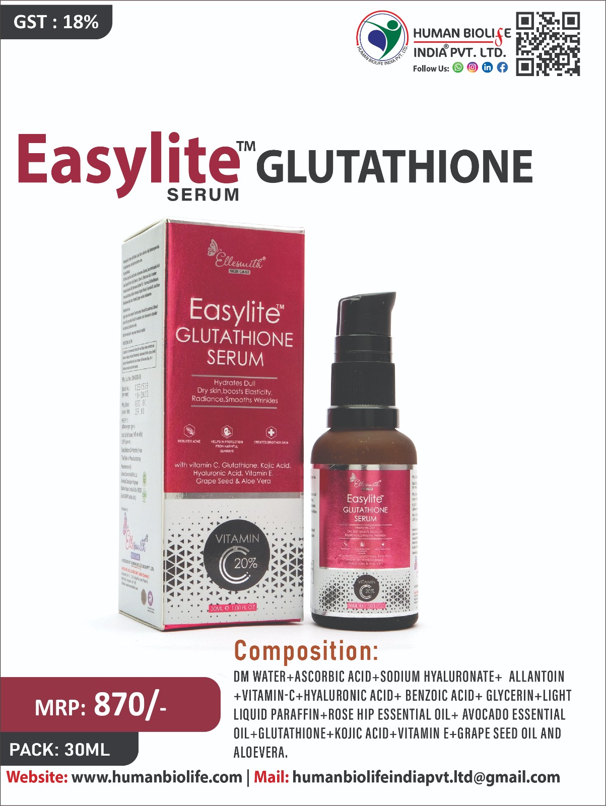 EASY LITE GLUTATHIONE SERUM